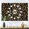 Designart Golden Leopard Fur Oversized Mid-Century Modern 3 Panel Wall Clock